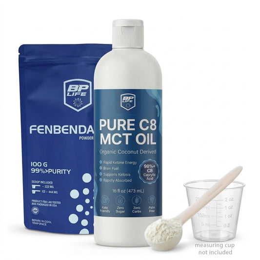 100G Fenbendazole Powder + MCT C8 Oil (16oz)