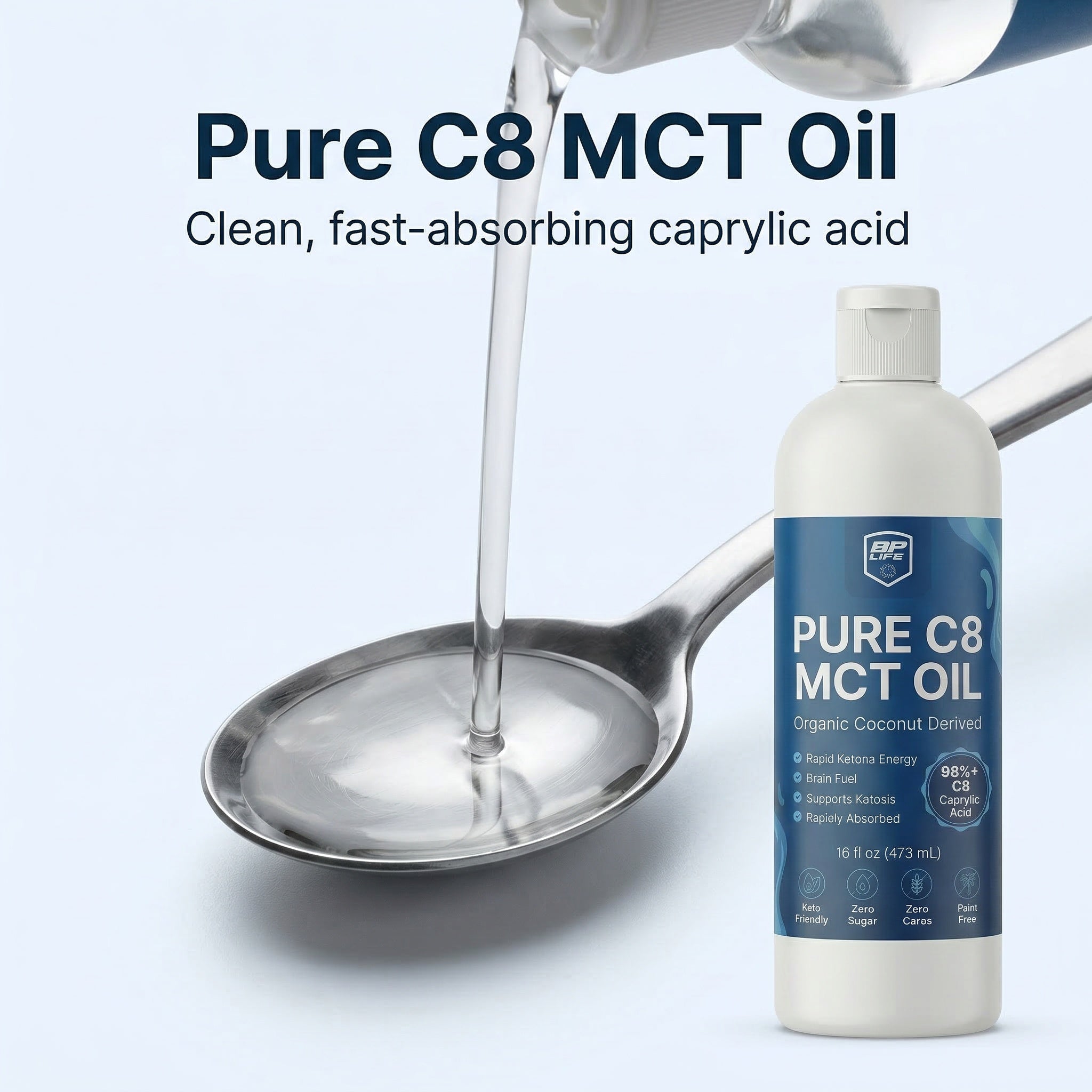 Organic C8 MCT oil (16oz)